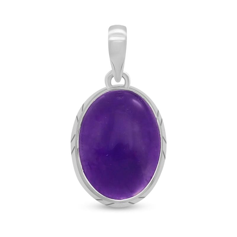Amethyst Sterling Silver Teardrop Pendant