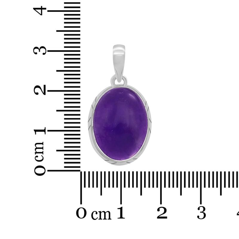 Amethyst Sterling Silver Teardrop Pendant