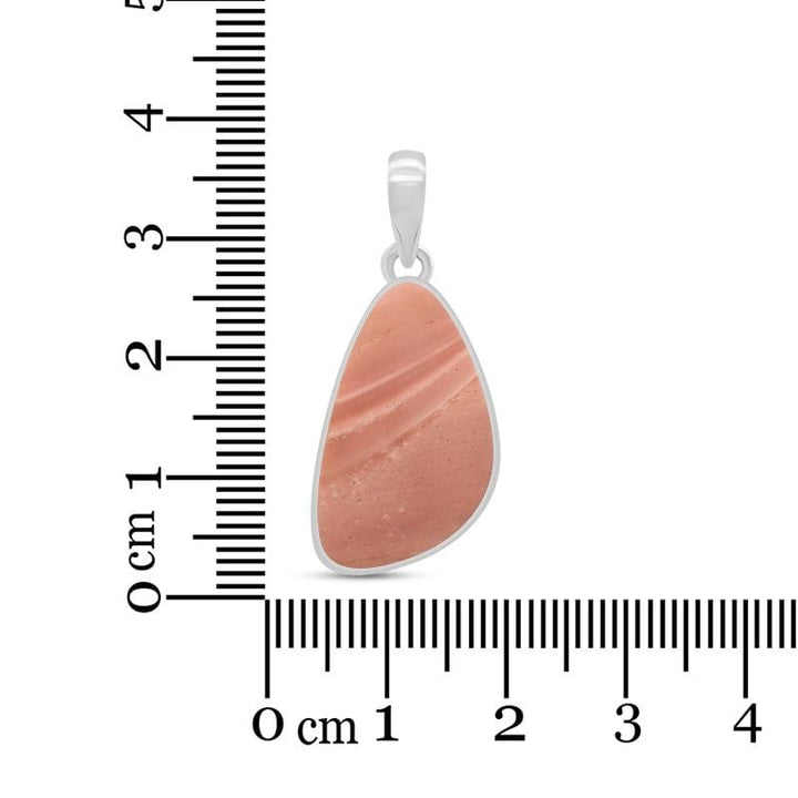 Pink Opal Sterling Silver Pendant - Free Form