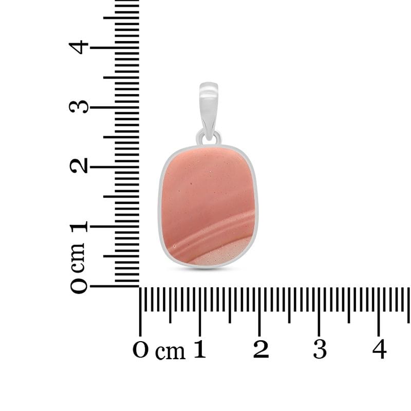 Pink Opal Sterling Silver Pendant