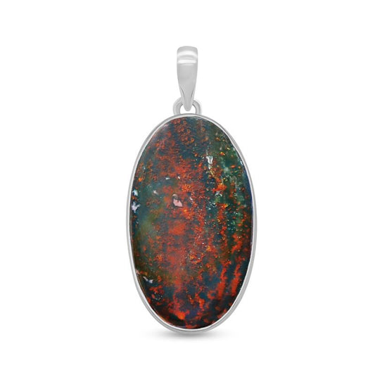 Bloodstone Sterling Silver Pendant