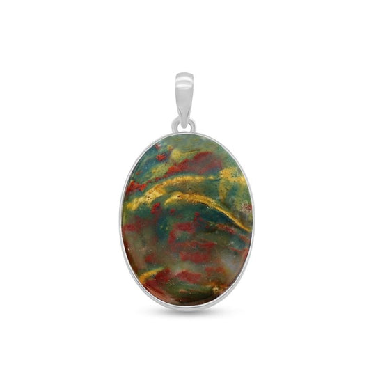 Bloodstone Sterling Silver Pendant