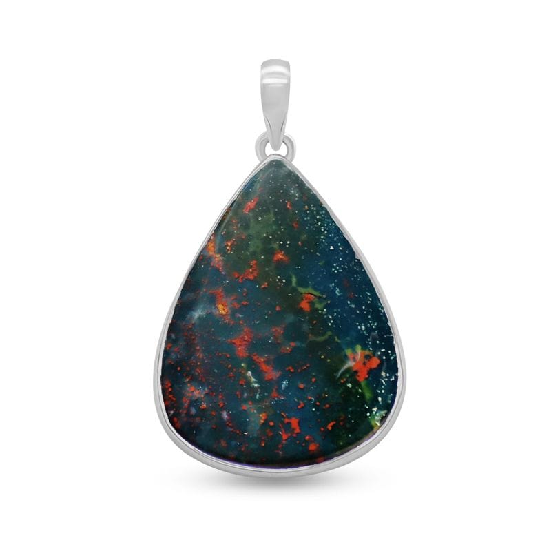 Bloodstone Sterling Silver Pendant