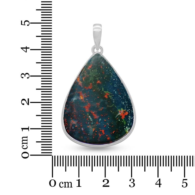 Bloodstone Sterling Silver Pendant