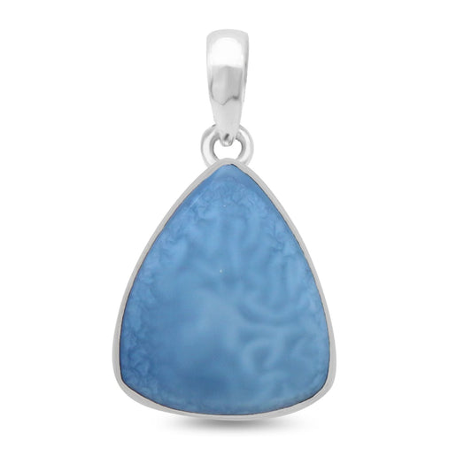 Blue Opal Sterling Silver Pendant