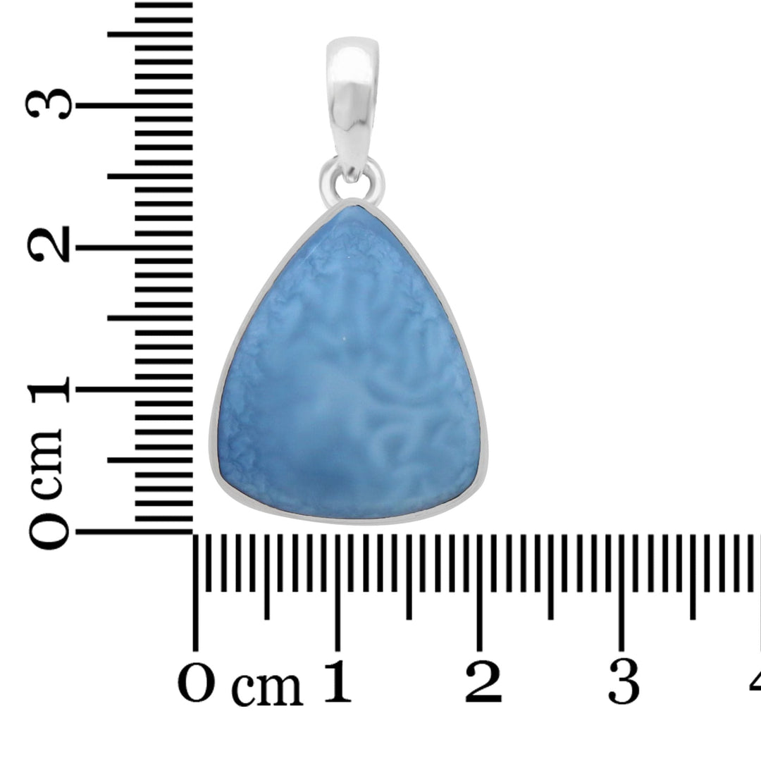Blue Opal Sterling Silver Pendant