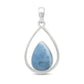 Blue Opal Sterling Silver Pendant - Teardrop