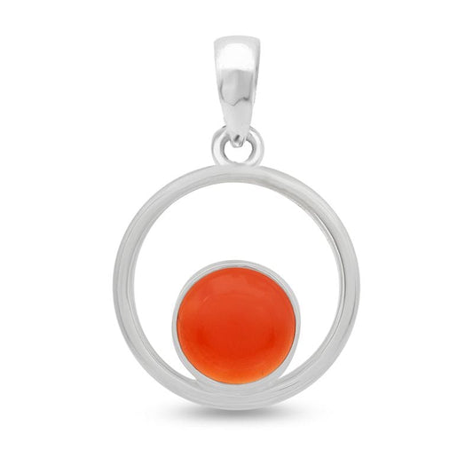 Carnelian Sterling Silver Pendant