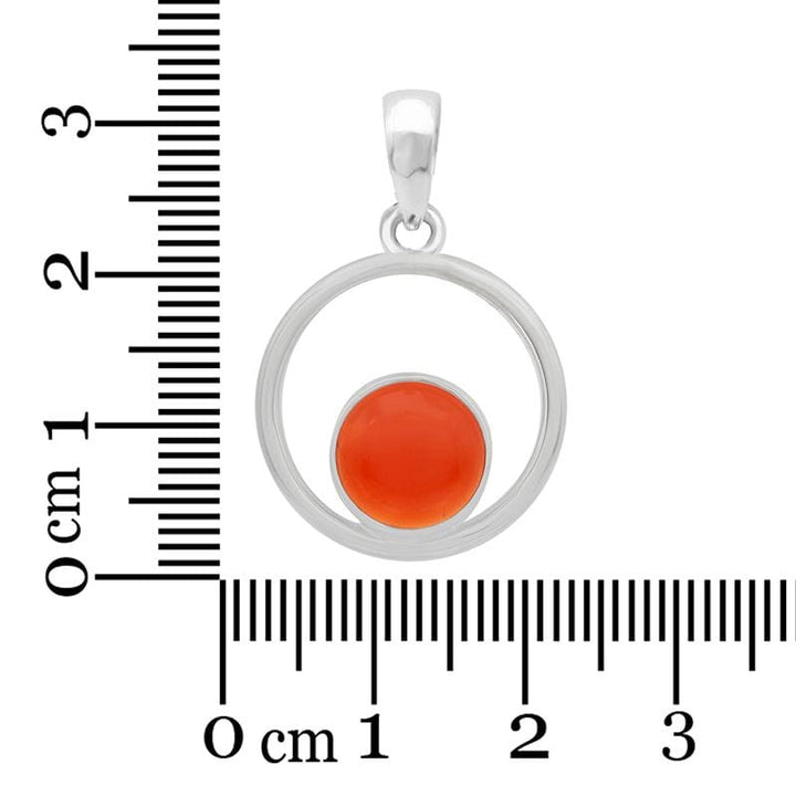 Carnelian Sterling Silver Pendant