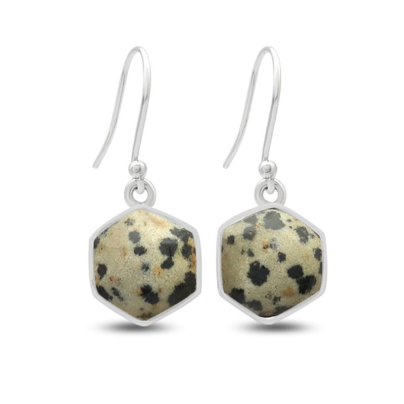 Dalmation Jasper Sterling Silver Earrings