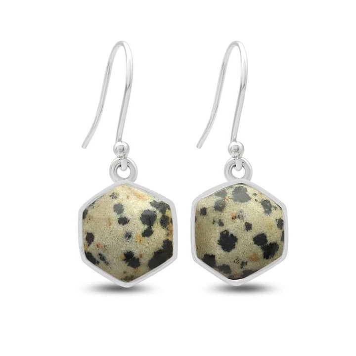 Dalmation Jasper Sterling Silver Earrings