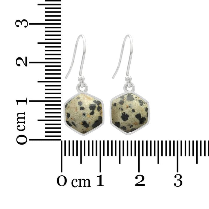 Dalmatian Jasper Sterling Silver Earrings
