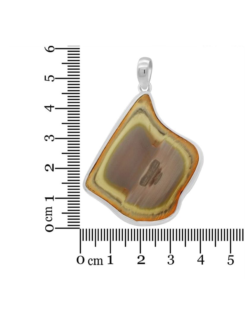 Imperial Jasper Sterling Silver Pendant - Free Form Crystal