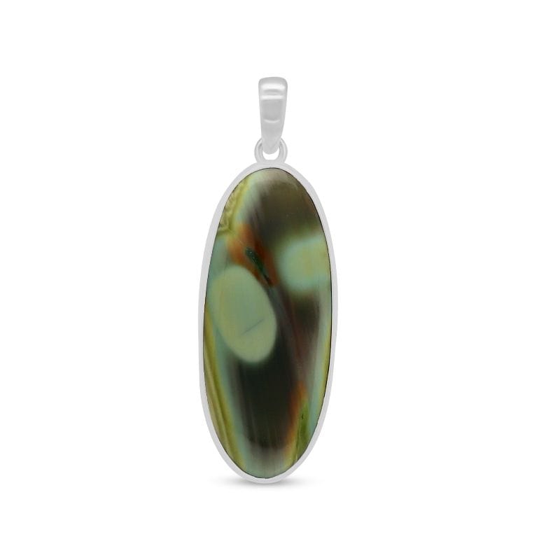 Imperial Jasper Sterling Silver Pendant - Oval