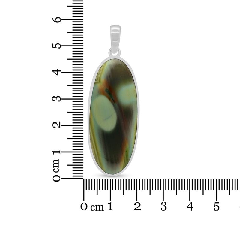 Imperial Jasper Sterling Silver Pendant - Oval