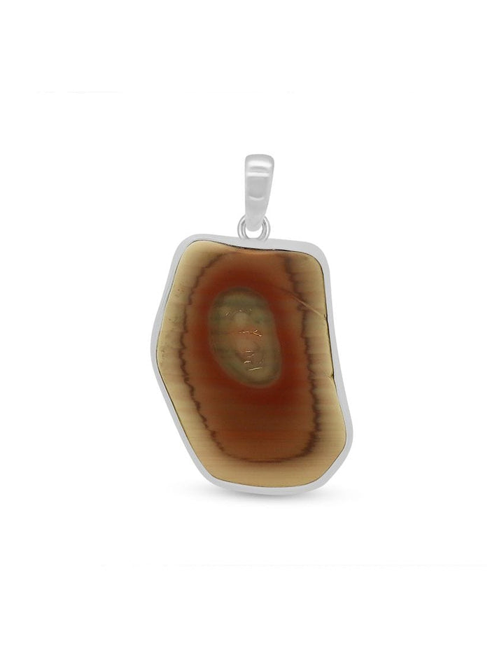 Imperial Jasper Sterling Silver Pendant - Free Form Crystal