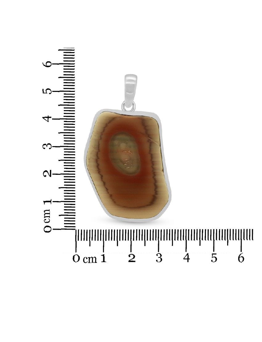 Imperial Jasper Sterling Silver Pendant - Free Form Crystal