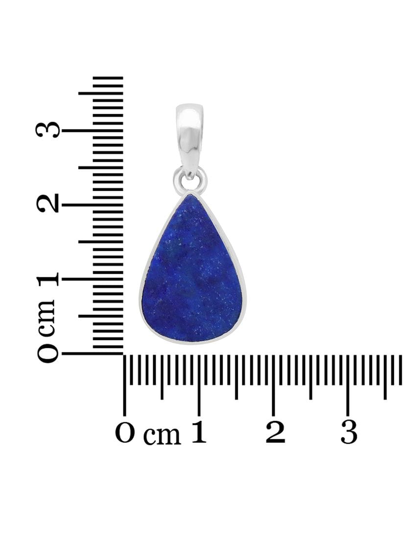 Lapis Lazuli Sterling Silver Pendant - Teardrop