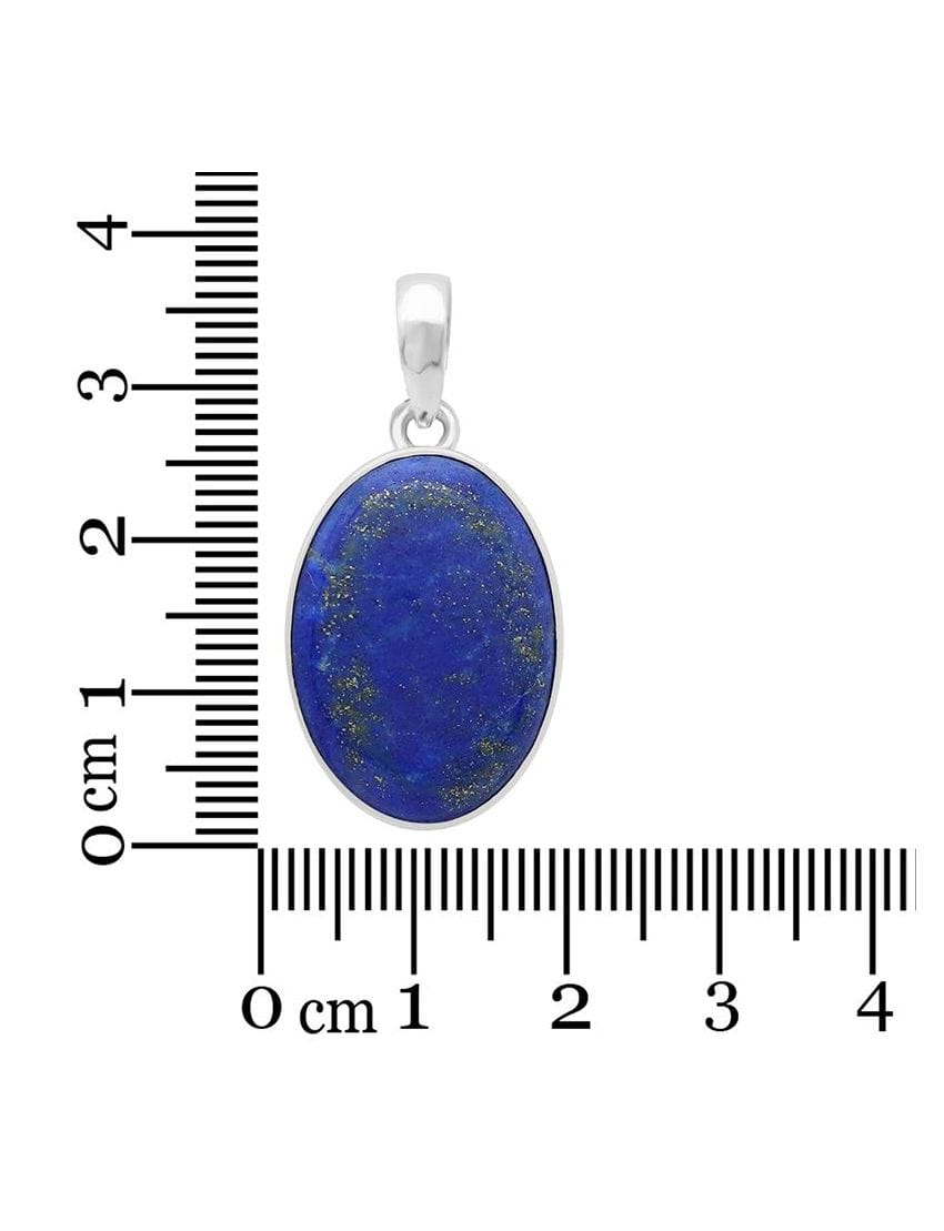 Lapis Lazuli Sterling Silver Pendant - Oval