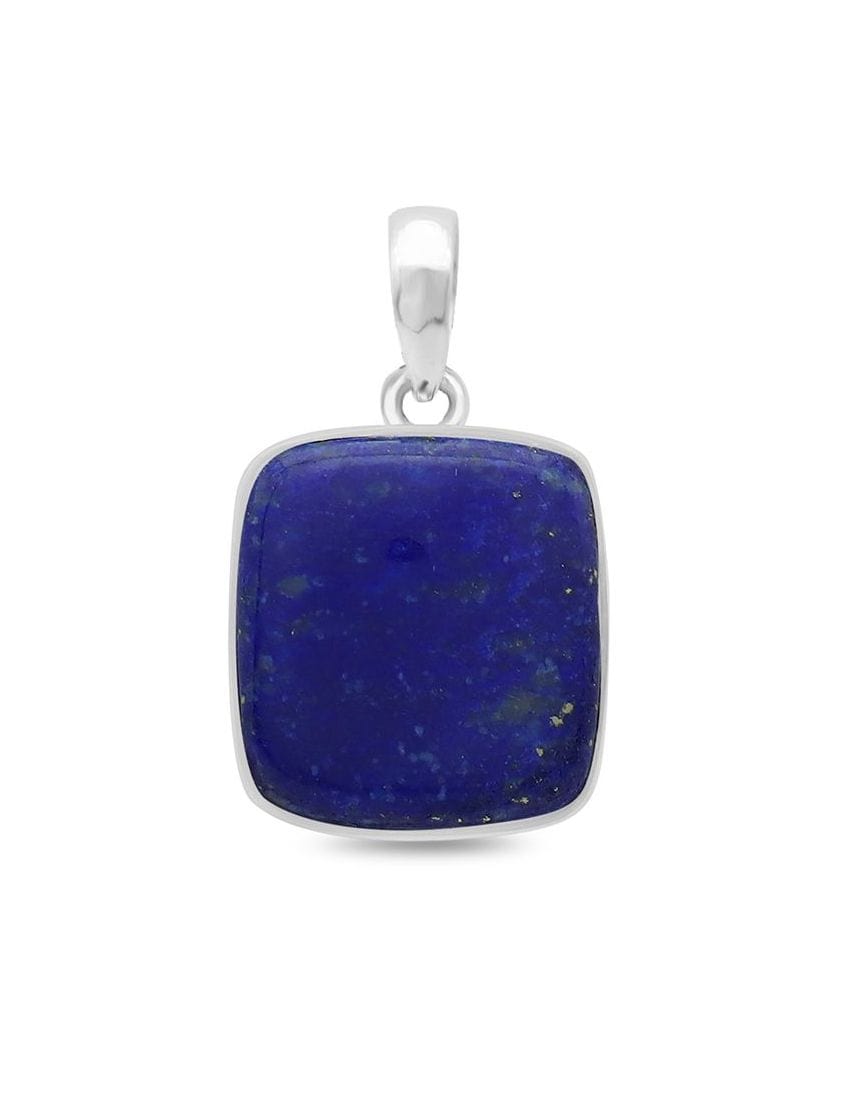 Lapis Lazuli Sterling Silver Pendant - Square