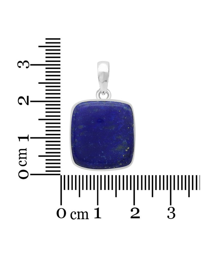 Lapis Lazuli Sterling Silver Pendant - Square