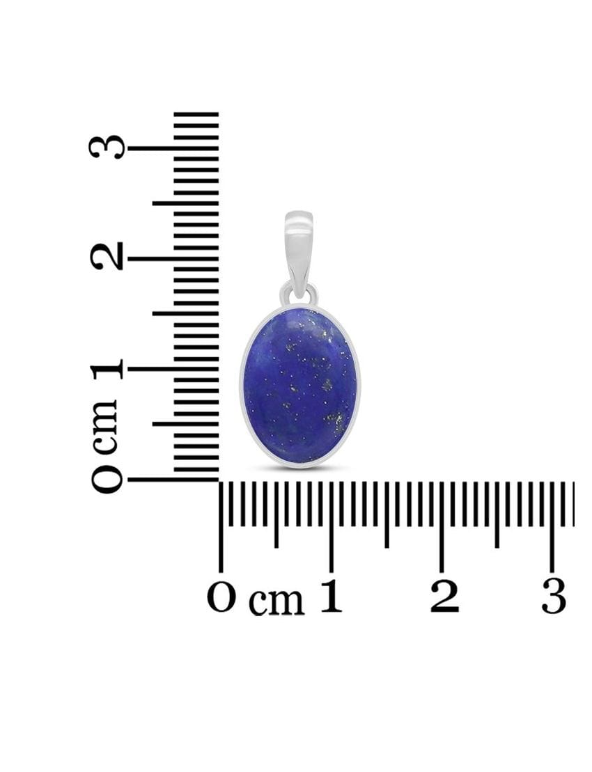 Lapis Lazuli Sterling Silver Pendant - Oval