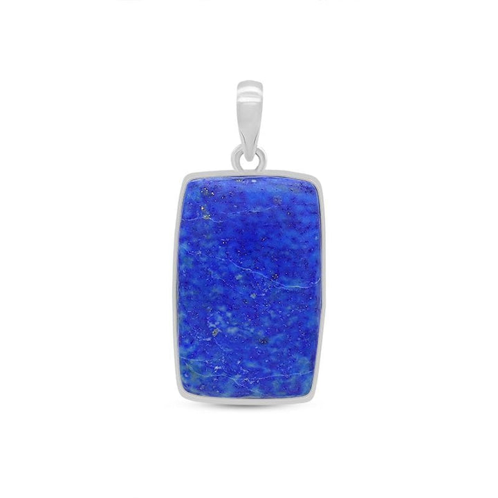 healing crystal jewelry: lapis lazuli sterling silver pendant