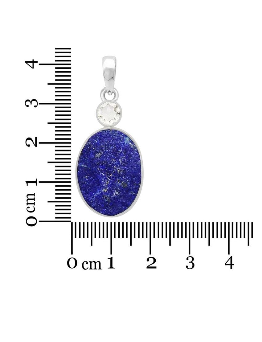 Rough Lapis Lazuli, hotsell White Quartz Pendant 1 3/4