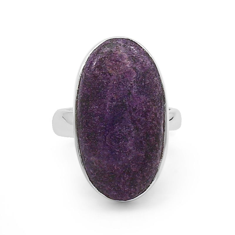 Purpurite Sterling Silver Adjustable Ring - Oval
