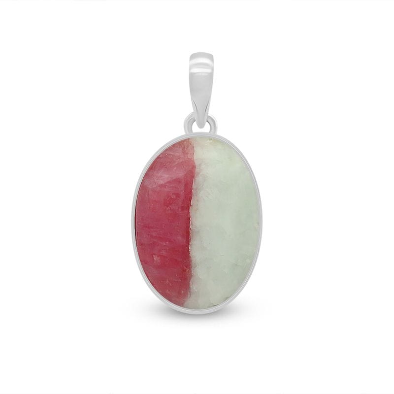 Pink Tourmaline Sterling Silver Pendant - Oval