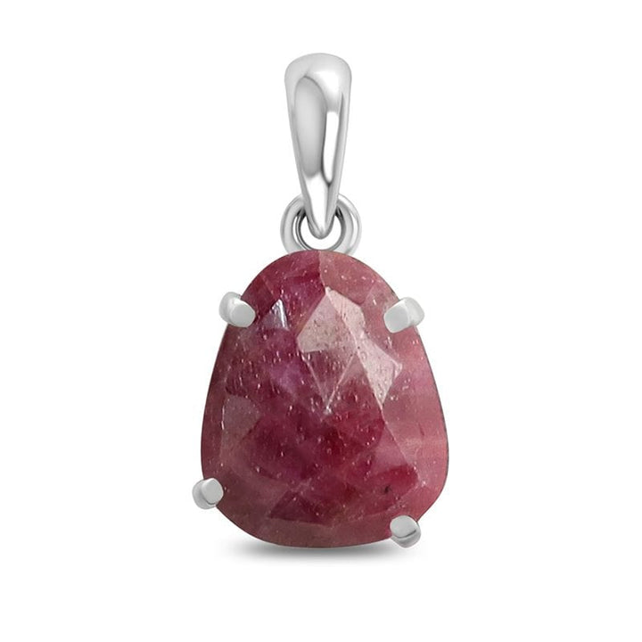 Ruby Sterling Silver Pendant