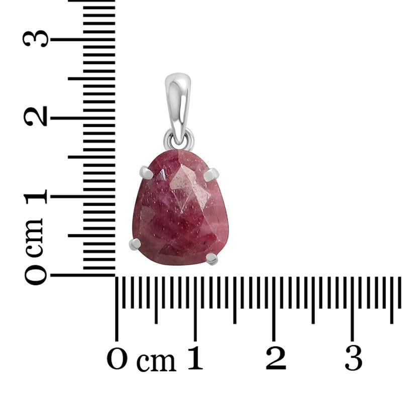 Ruby Sterling Silver Pendant