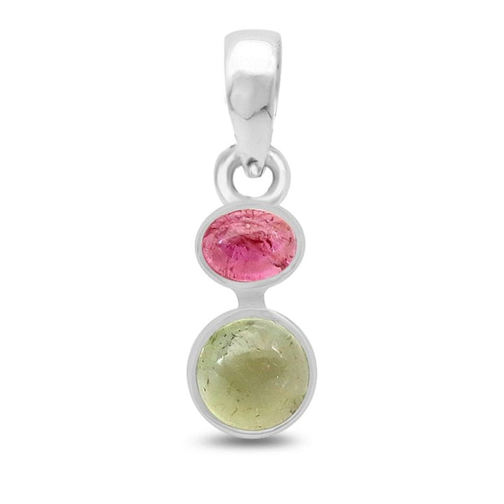 Watermelon Tourmaline Sterling Silver Pendant