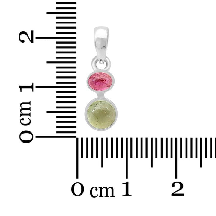 Watermelon Tourmaline Sterling Silver Pendant