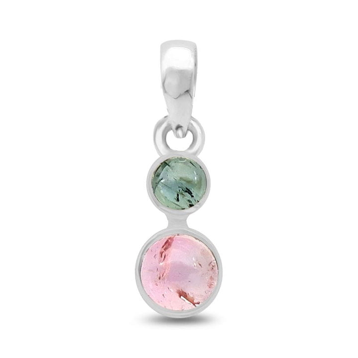 Watermelon Tourmaline Sterling Silver Pendant