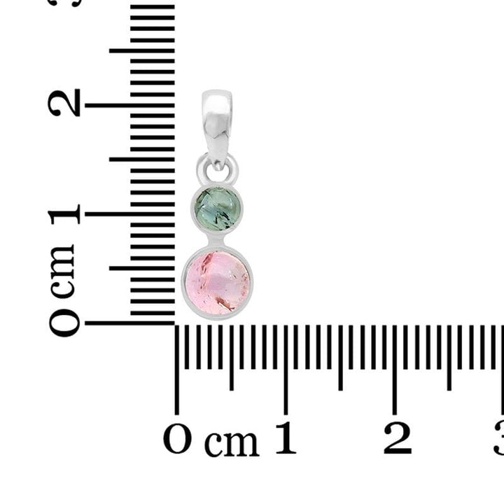 Watermelon Tourmaline Sterling Silver Pendant