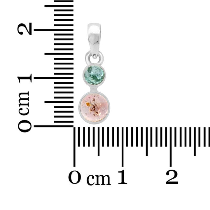 Watermelon Tourmaline Sterling Silver Pendant