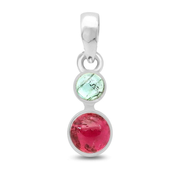 Watermelon Tourmaline Sterling Silver Pendant
