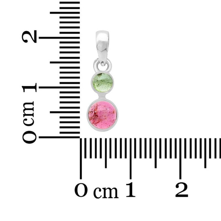 Watermelon Tourmaline Sterling Silver Pendant