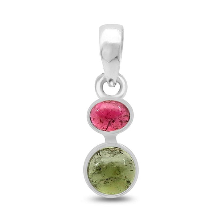 Watermelon Tourmaline Sterling Silver Pendant