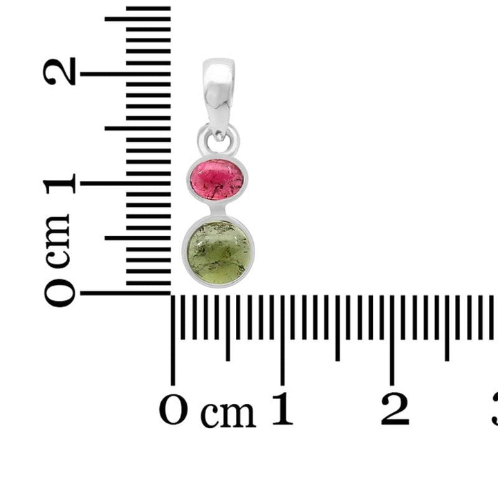 Watermelon Tourmaline Sterling Silver Pendant