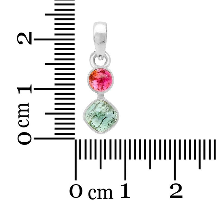 Watermelon Tourmaline Sterling Silver Pendant