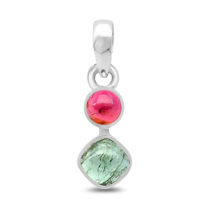 Watermelon Tourmaline Sterling Silver Pendant
