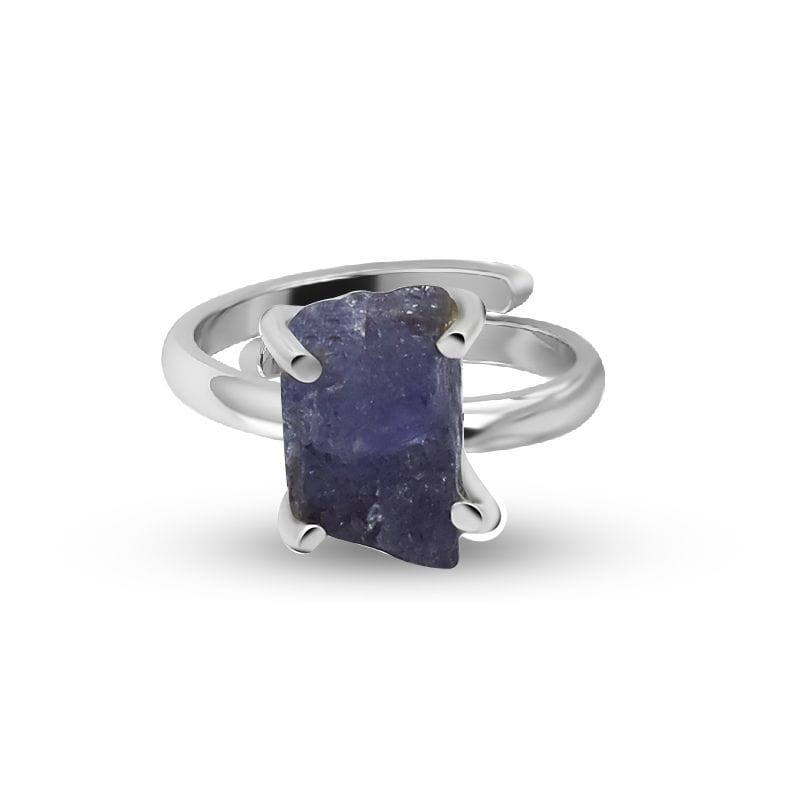 Tanzanite Rough Adjustable Sterling Silver Ring