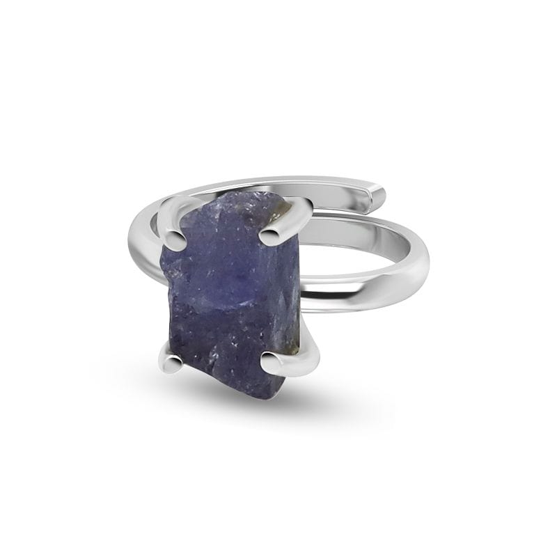 Tanzanite Rough Adjustable Sterling Silver Ring