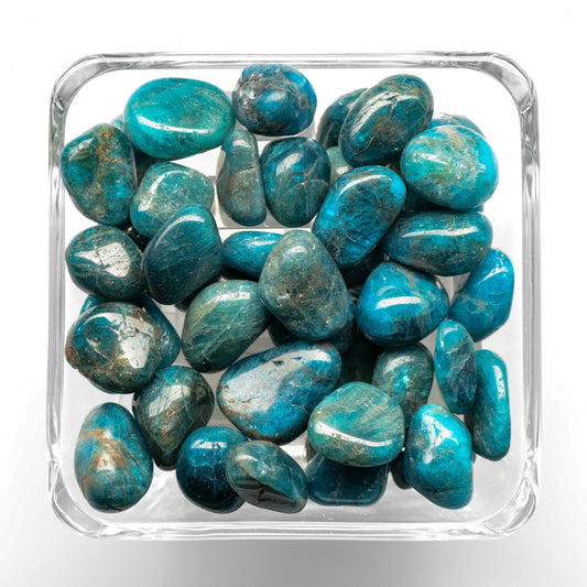 Blue Apatite Tumbled Stones - Polished - Small
