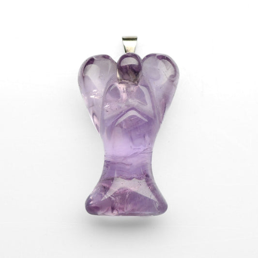 healing crystals: amethyst angel crystal carving pendant