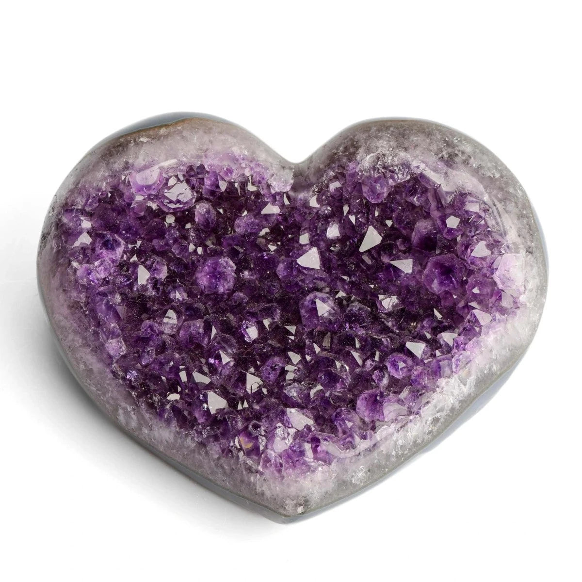 healing crystals: amethyst geode heart