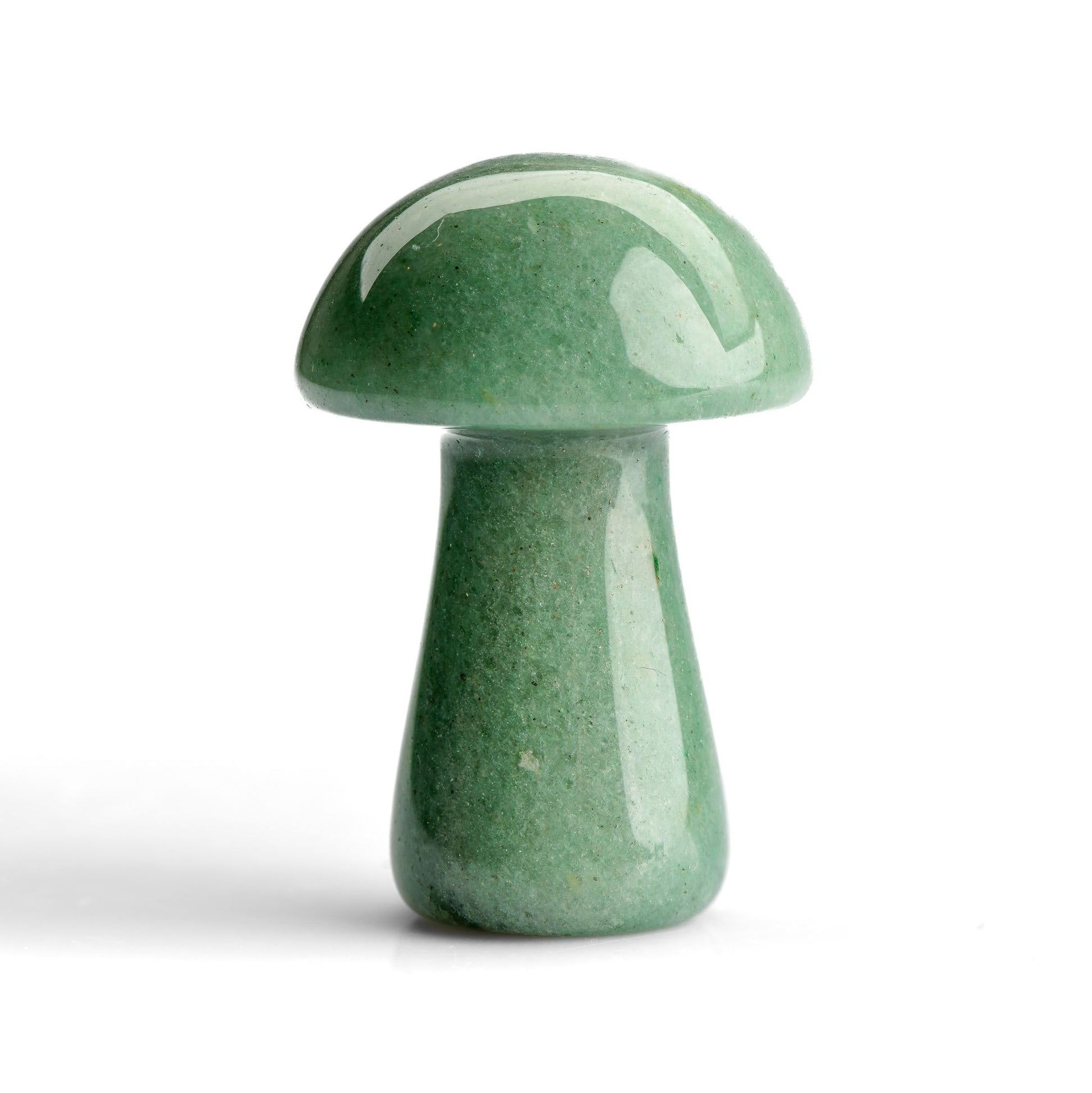 healing crystals: green aventurine mushroom crystal carving