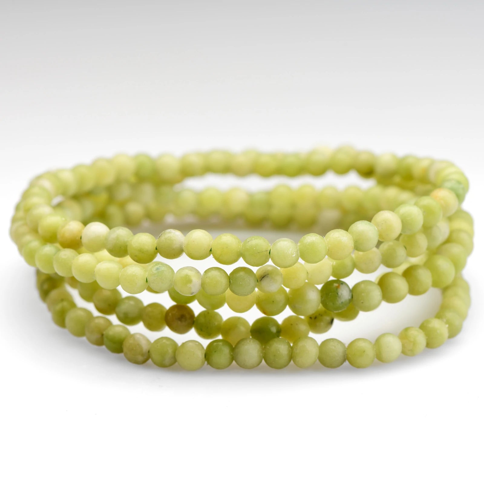 Natural Green Jade Beaded Bracelet